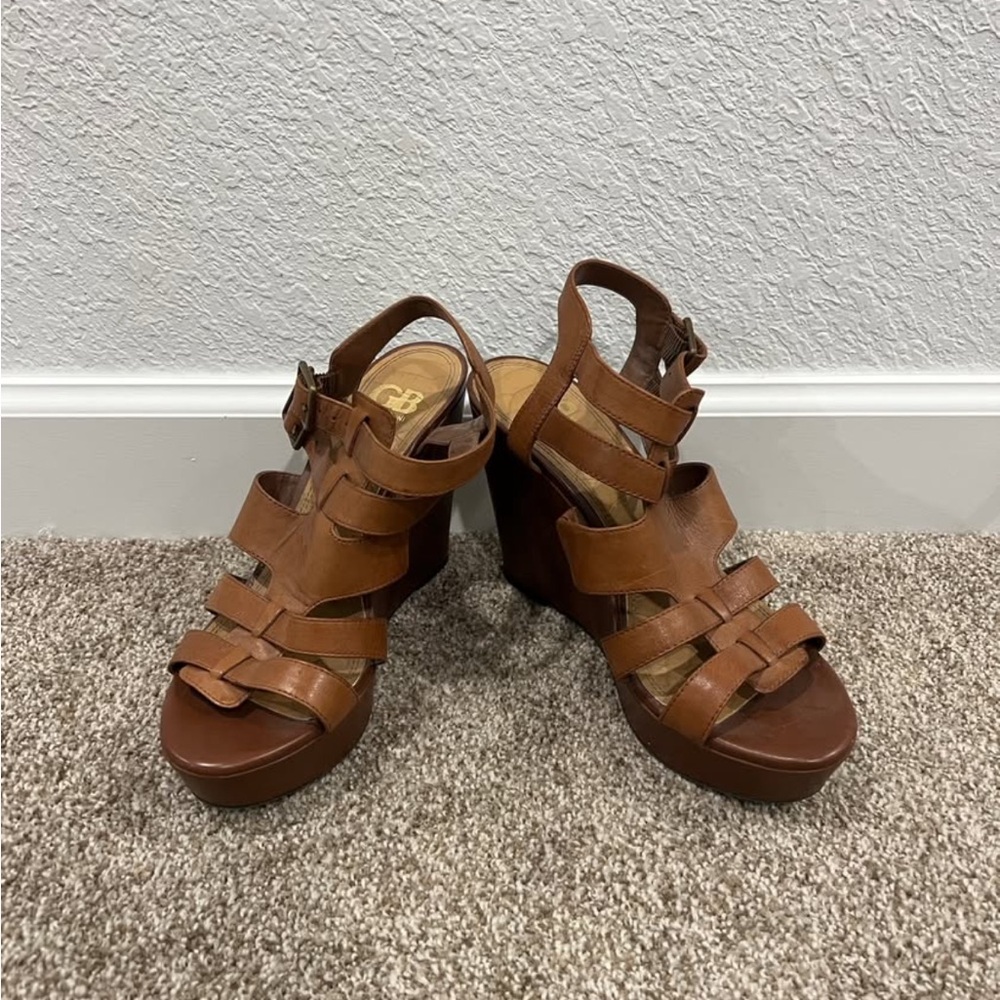 Gianni Bini Brown Wedge Sandals for Women